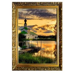 Алмазная мозаика Milato "На берегу пруда", 29,5*20,5 см, 25 цветов