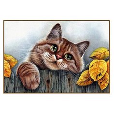 Алмазная мозаика Milato "Рыжий кот", 31 цвет