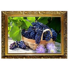 Алмазная мозаика Milato "Корзинка винограда", 29,5*20,5 см, 25 цветов