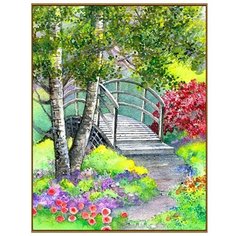 Алмазная мозаика Milato "Лесной мостик", 20*26 см, 35 цветов