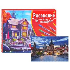 Картина по номерам Рыжий кот Холст с красками, палитра, 30*40 см, Вечерняя мостовая (Х-3399)