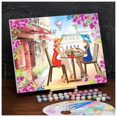 Картина по номерам Школа талантов на холсте, с подрамником "Подружки", 40*50 см