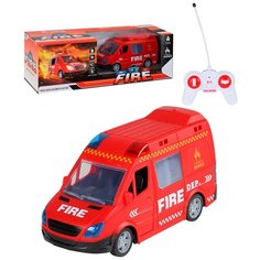 Машинка детская на радиоуправлении Скорая помощь, на батарейках, 4 канала, свет, звук, цвет красный, в/к 43*14*15см Компания Друзей