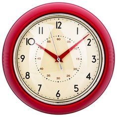 Часы настенные кварцевые lovely home 23 см цвет:красный Lefard (220-441)