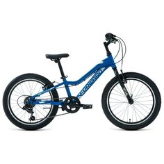 Велосипед FORWARD TWISTER 20 1.0 (20" 7 ск. рост 10") 2020-2021, синий/белый, RBKW1J307007
