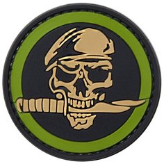 Нашивка (шеврон патч patch) "Череп с кинжалом", на липучке, 6 x 6 см Teamzlo Workshop