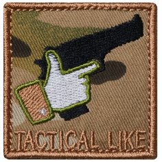 Нашивка (шеврон патч patch) "Tactical like", вышивка на липучке, 5.1 x 5.3 см Teamzlo Workshop