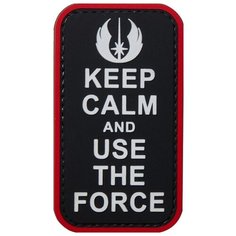 Нашивка (шеврон патч patch) "Keep calm and use the force", на липучке, 5 x 8.9 см Teamzlo Workshop
