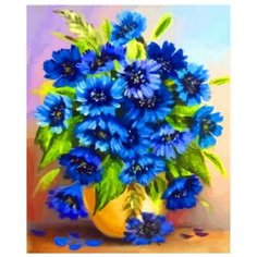 Картина по номерам New World "Букет васильков" 40x50 см Q2844