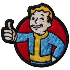 Нашивка (шеврон патч patch) "Vault Boy", вышивка на липучке, 7.9 x 7.6 см Teamzlo Workshop