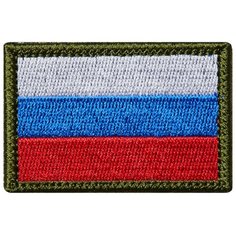 Нашивка (шеврон патч patch) "Триколор РФ, яркий", вышивка на липучке, 6 x 4 см Teamzlo Workshop