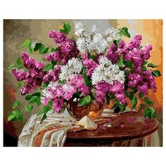 Сирень на столике живопись на холсте 40х50см Paintboy GX24768