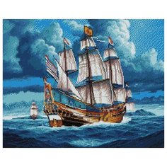 Алмазная мозаика (вышивка) Paintboy GF 3598 Фрегат 40x50 см