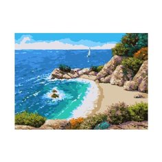 Картина по номерам PKC 43021 Малая бухта 30*40 Эксклюзив Paintboy