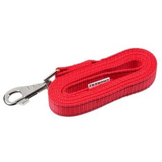 Поводок капроновый CHOKERZ красный со светоотражающей лентой. Длина 2 м. Ширина 25 мм.