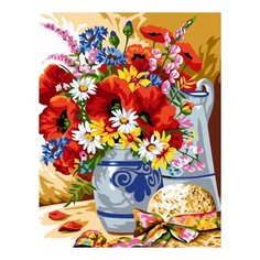 Картина по номерам EX 6108 Летний букет с поля 30*40 Paintboy