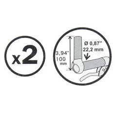 Прямые рога на руль 100 MM BTWIN X Декатлон Decathlon