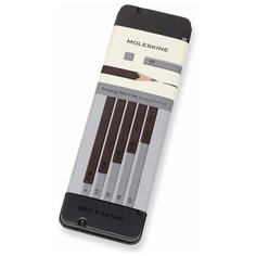 Набор карандашей чернографит. Moleskine DRAWING SET EW7P05GPHA (5 кар.H/HB/2B/4B/6B) коробка металлическая