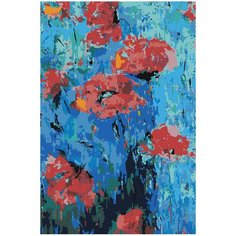 Маки абстракция Раскраска картина по номерам на холсте Z-NA42 40х60