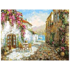 Картина по номерам "Тенистые улочки Прованса", 30x40 см Белоснежка