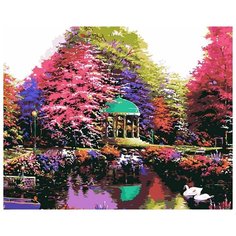 Картина по номерам Цветной "Уютная беседка", 40x50 см