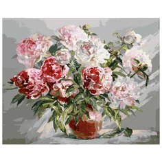 Картина по номерам Белоснежка "Пионы 2", 40x50 см