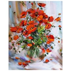 Картина по номерам Белоснежка "Букет маков 2", 30x40 см