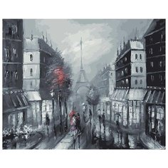 Картина по номерам Белоснежка "Париж", 40x50 см