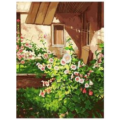 Картина по номерам "Куст шток розы", 30x40 см Белоснежка