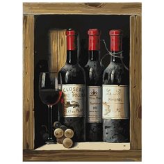 Картина по номерам "Коллекционное вино", 30x40 см Белоснежка