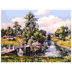 Картина по номерам "Весна в Павловском парке", 30x40 см Белоснежка