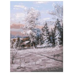 Картина по номерам "Зимний день", 30x40 см Белоснежка