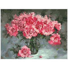 Картина по номерам "Розовые пионы", 30x40 см Белоснежка