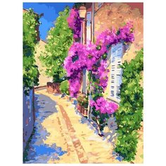 Картина по номерам "Тихая улочка", 30x40 см Белоснежка