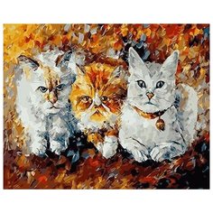 Картина по номерам Paintboy "Три кота 2", 40x50 см