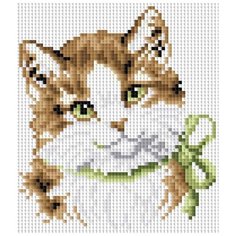 Алмазная мозаика "Кошка Алиса", 20x20 см Белоснежка