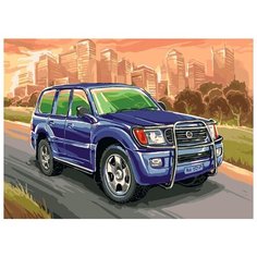 Картина по номерам "Toyota Land Cruiser", 30x40 см Белоснежка