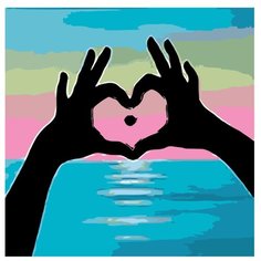 Картина по номерам, 100 x 100, RO81, "Живопись по номерам", набор для раскрашивания, раскраска