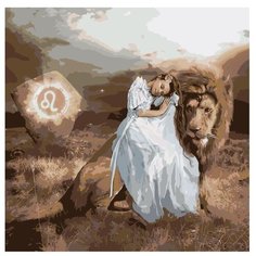 Картина по номерам, 100 x 100, KTMK-lionsign03, "Живопись по номерам", набор для раскрашивания, раскраска