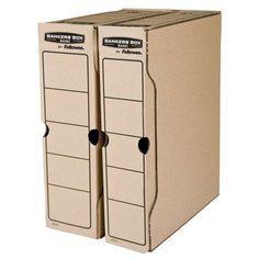Короб архивный с клапаном А4 (260х325 мм), 100 мм, до 850 листов, FELLOWES Bankers Box "Basic", FS-00102