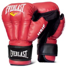 Перчатки для рук. боя Everlast HSIF Leather 12oz красн.