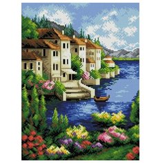 Мозаичная картина "Городок на берегу"БЕЛОСНЕЖКА144-ST-S