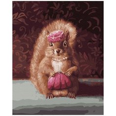 Картина по номерам Paintboy, GX24406 "Модница белочка" 40х50см