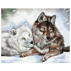 Картина по номерам GX 38959 Волчья пара 40*50 Paintboy
