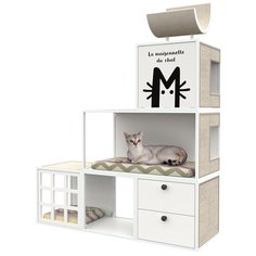Модульный комплекс с когтеточкой, лежанкой и ящиком для хранения Maisonnette "Скандинавия"