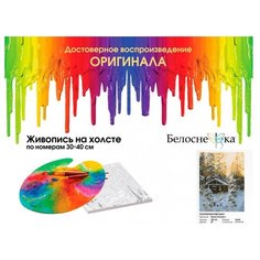 Картина по номерам 30х40 см Белоснежка 390-AS Охотничья избушка