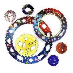 Развивающее пособие из дерева Спирограф для рисования, Космос Woodland