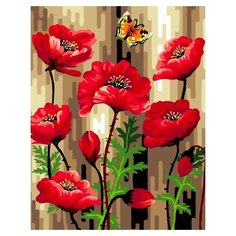 Картина по номерам GX 32085 Маки и бабочка 40*50 Paintboy