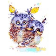 Картина по номерам 30х40 см Белоснежка 383-AS Осенние совушки