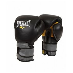 Перчатки тренировочные на липучке Everlast Pro Leather Strap 10oz черн.
